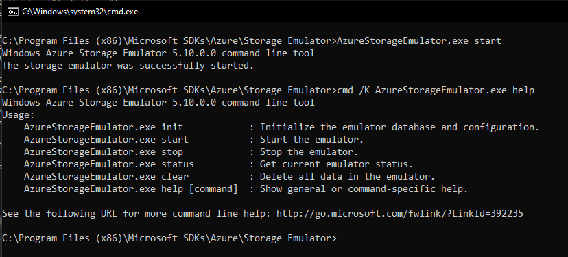 AzureStorageEmulatorConsole