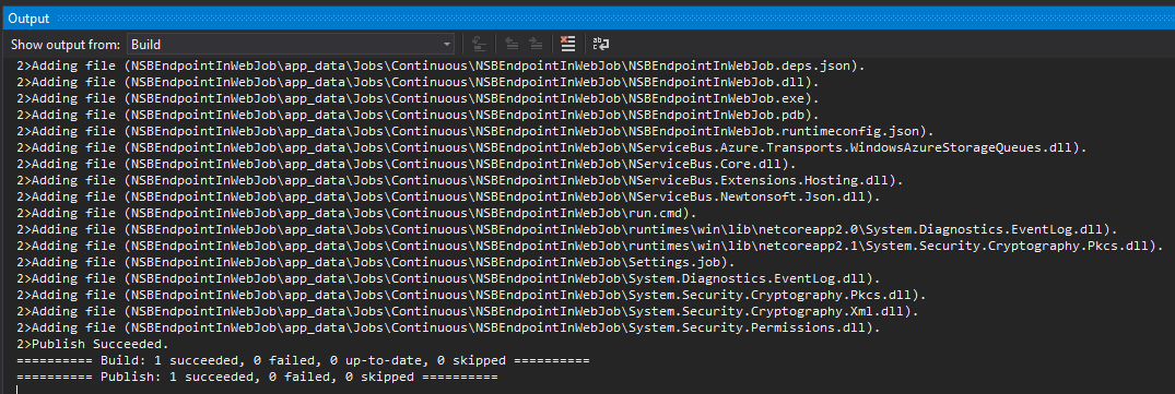 Running NServiceBus Endpoints in Azure App Services Part 2: Deploy with Visual Studio Publish