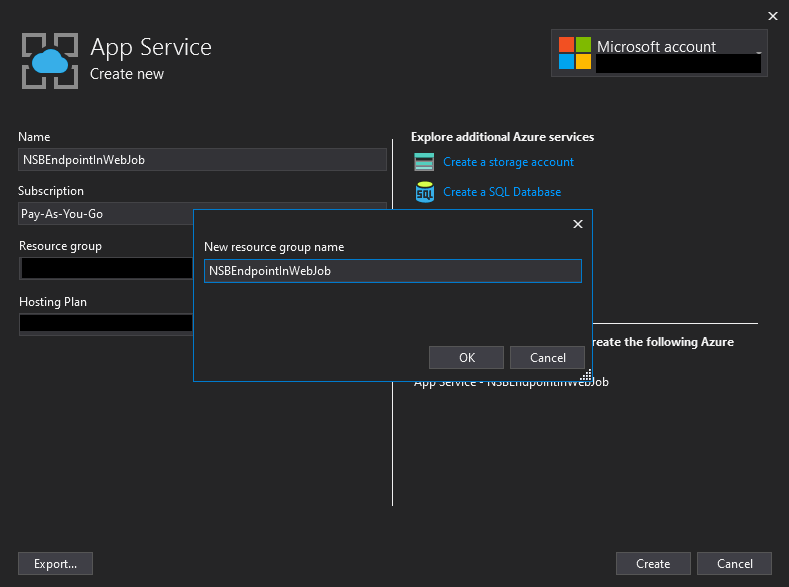 Running NServiceBus Endpoints in Azure App Services Part 2: Deploy with Visual Studio Publish