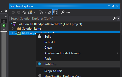 Running NServiceBus Endpoints in Azure App Services Part 2: Deploy with Visual Studio Publish