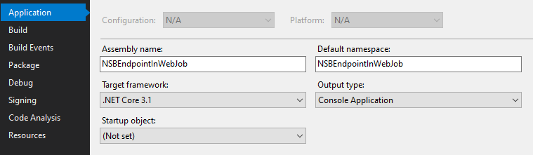 TargetNetCore3-1Framework