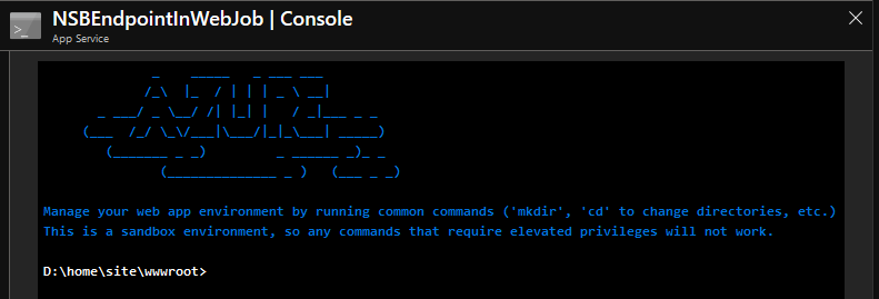 AzureAppServiceConsole