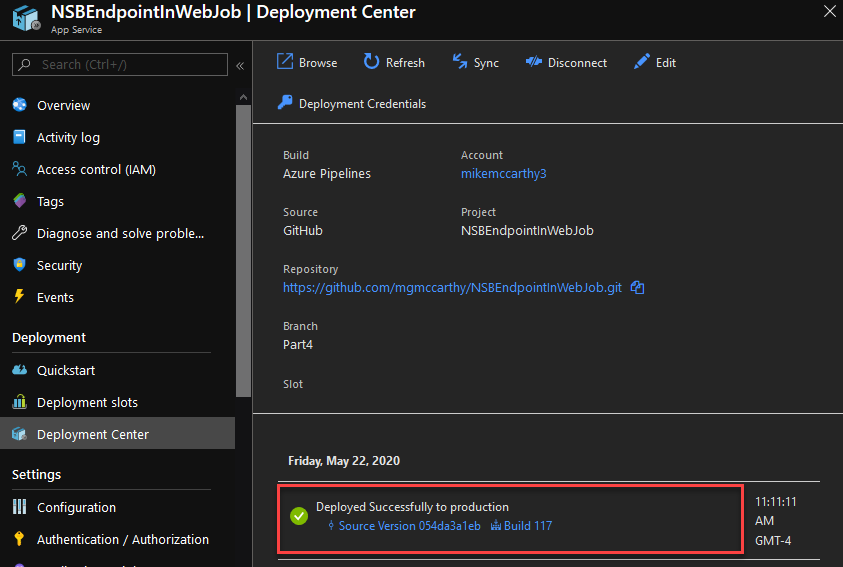 Running NServiceBus Endpoints in Azure App Services Part 4: Build and Deploy with Azure DevOps